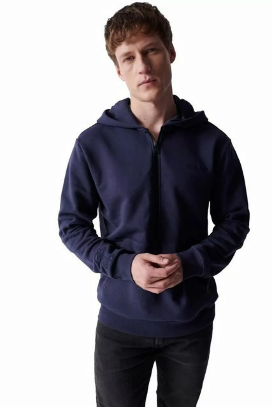 Salsa Jeans Sweatshirt Salsa Herren Sweatshirt mit Kapuze - dunkelblau XXL günstig online kaufen