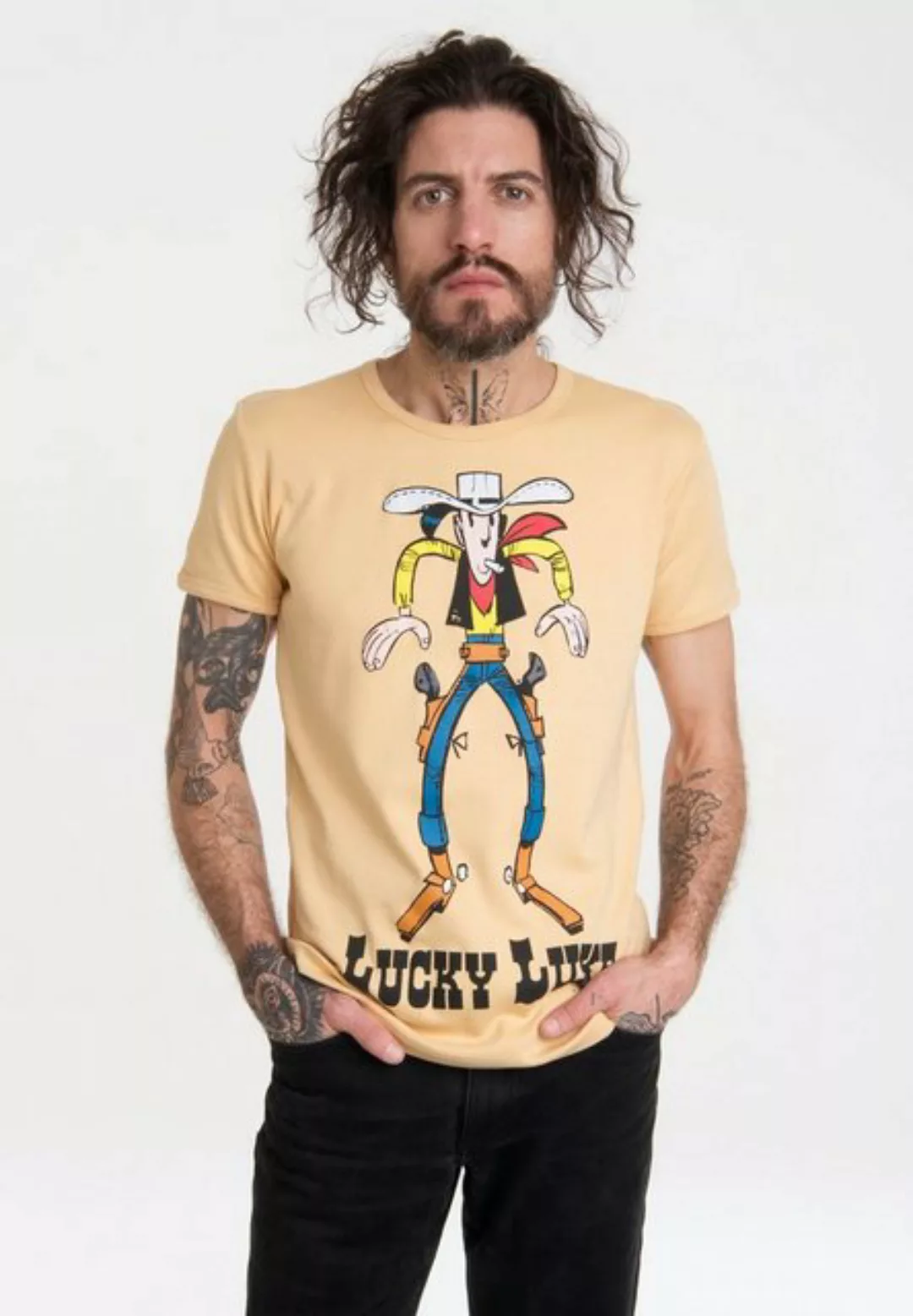 LOGOSHIRT T-Shirt Lucky Luke mit coolem Western-Print günstig online kaufen