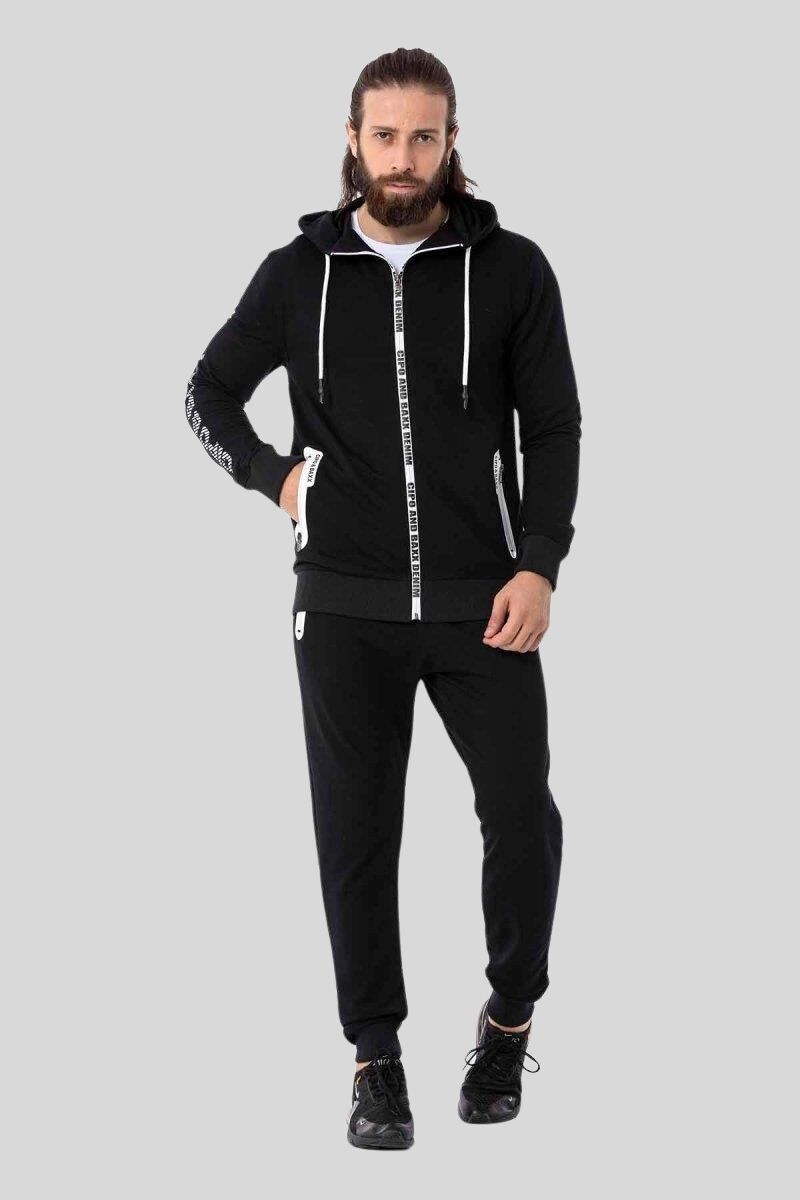 Cipo & Baxx Trainingsanzug "HOMEWEAR", (2 tlg.), mit Allover-Musterung günstig online kaufen