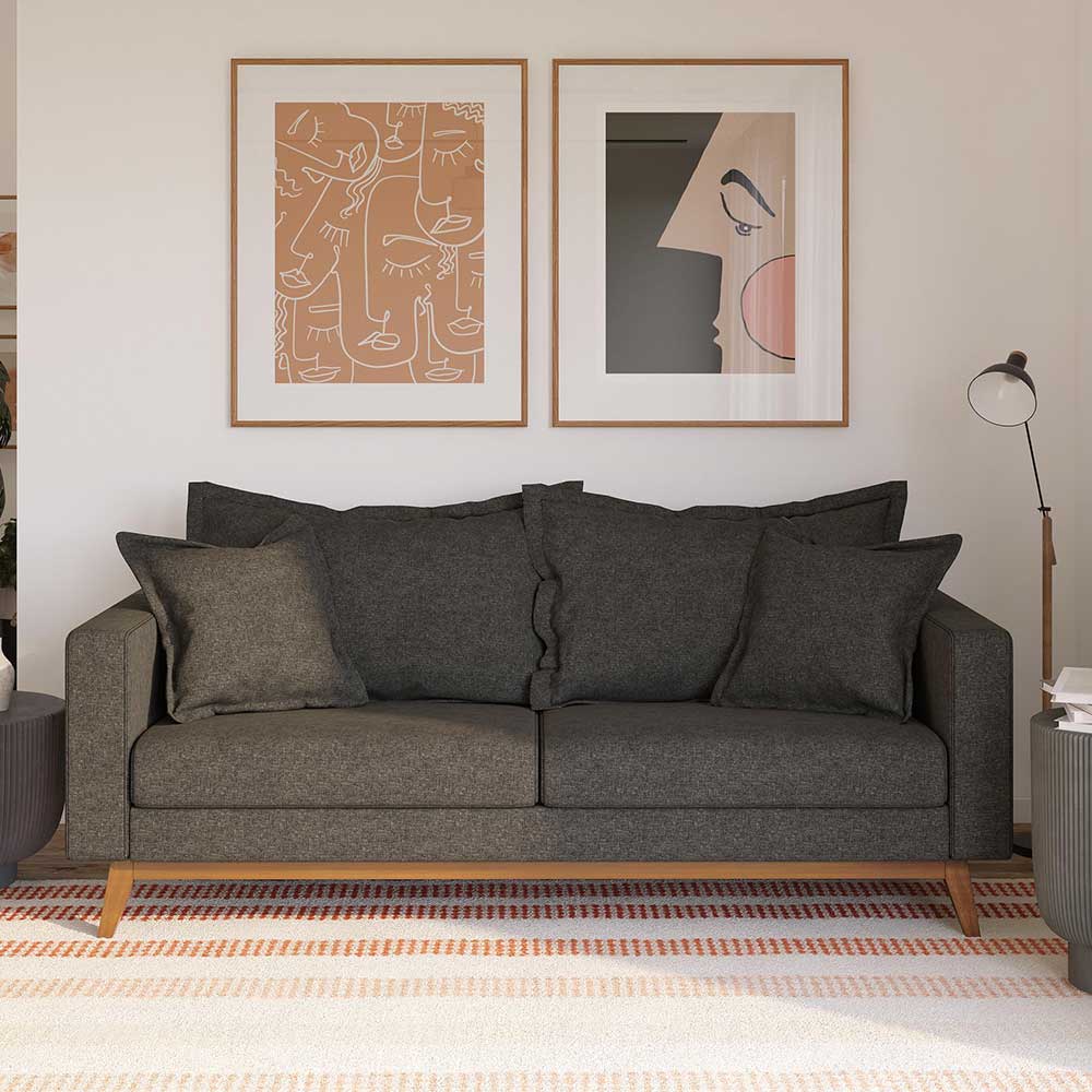 Sofa mit drei Sitzplätzen Skandi Design günstig online kaufen