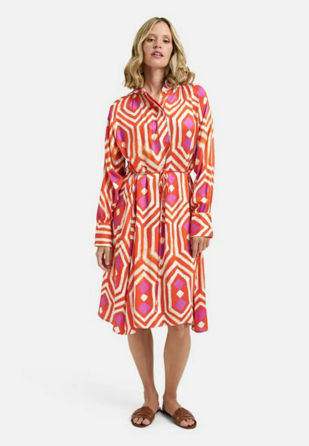 Milano Italy Sommerkleid DRESS W NECKPANEL AND COVERED HALFP günstig online kaufen