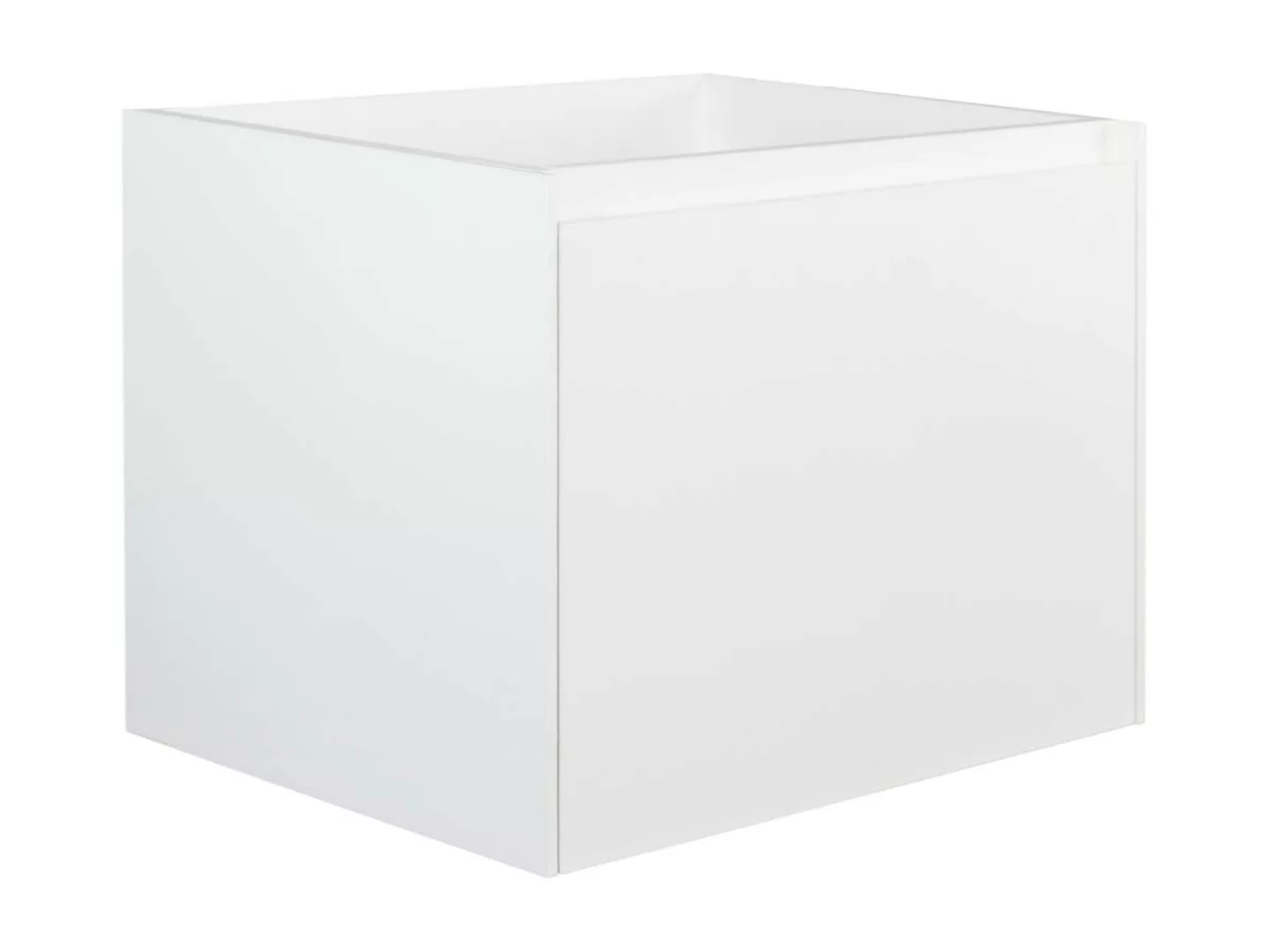 Waschbeckenunterschrank hängend - 60 cm - Weiß strukturiert - SOSTHENE günstig online kaufen