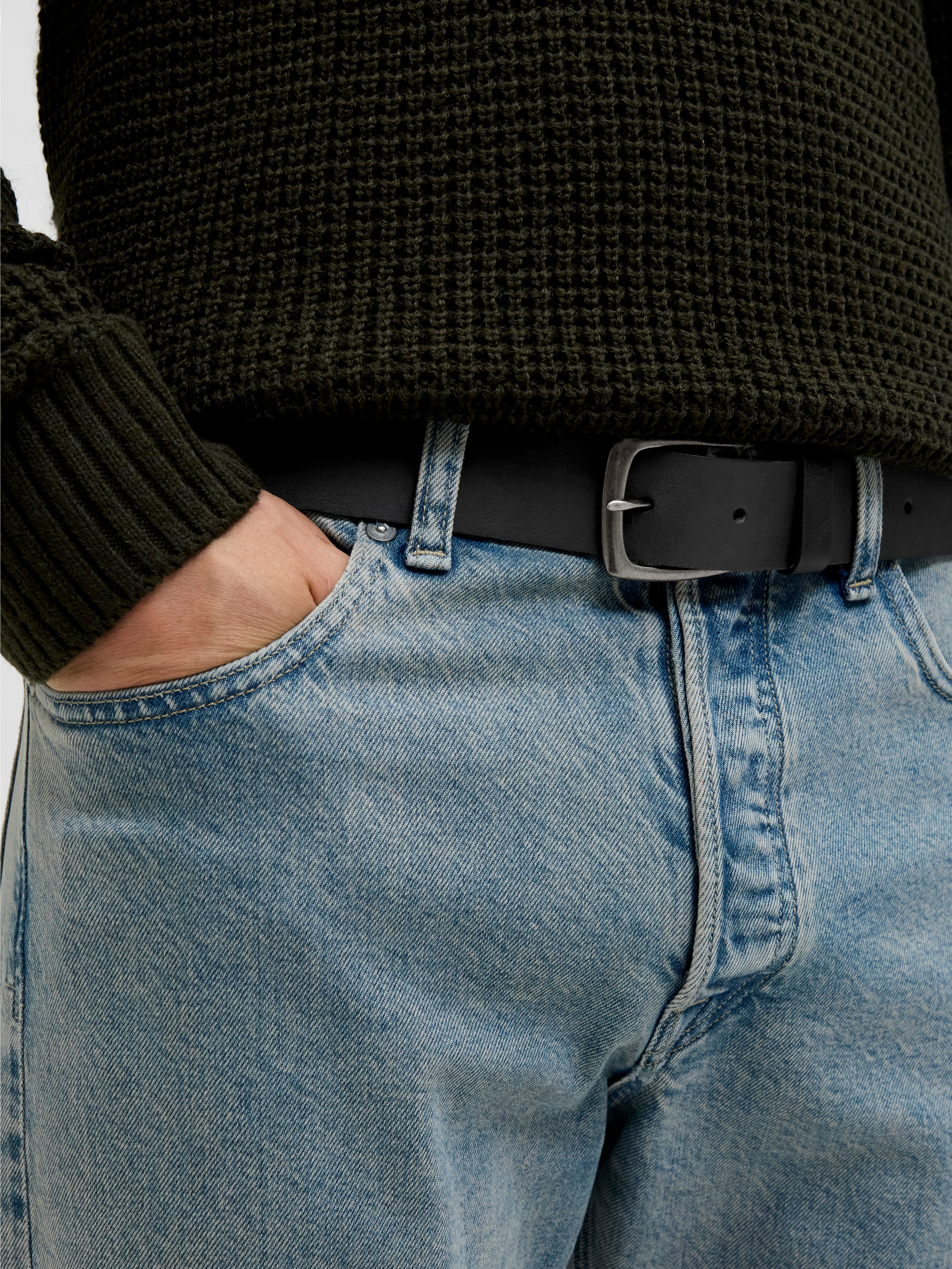 Jack & Jones Ledergürtel "JACMICHAEL LEATHER BELT SN" günstig online kaufen
