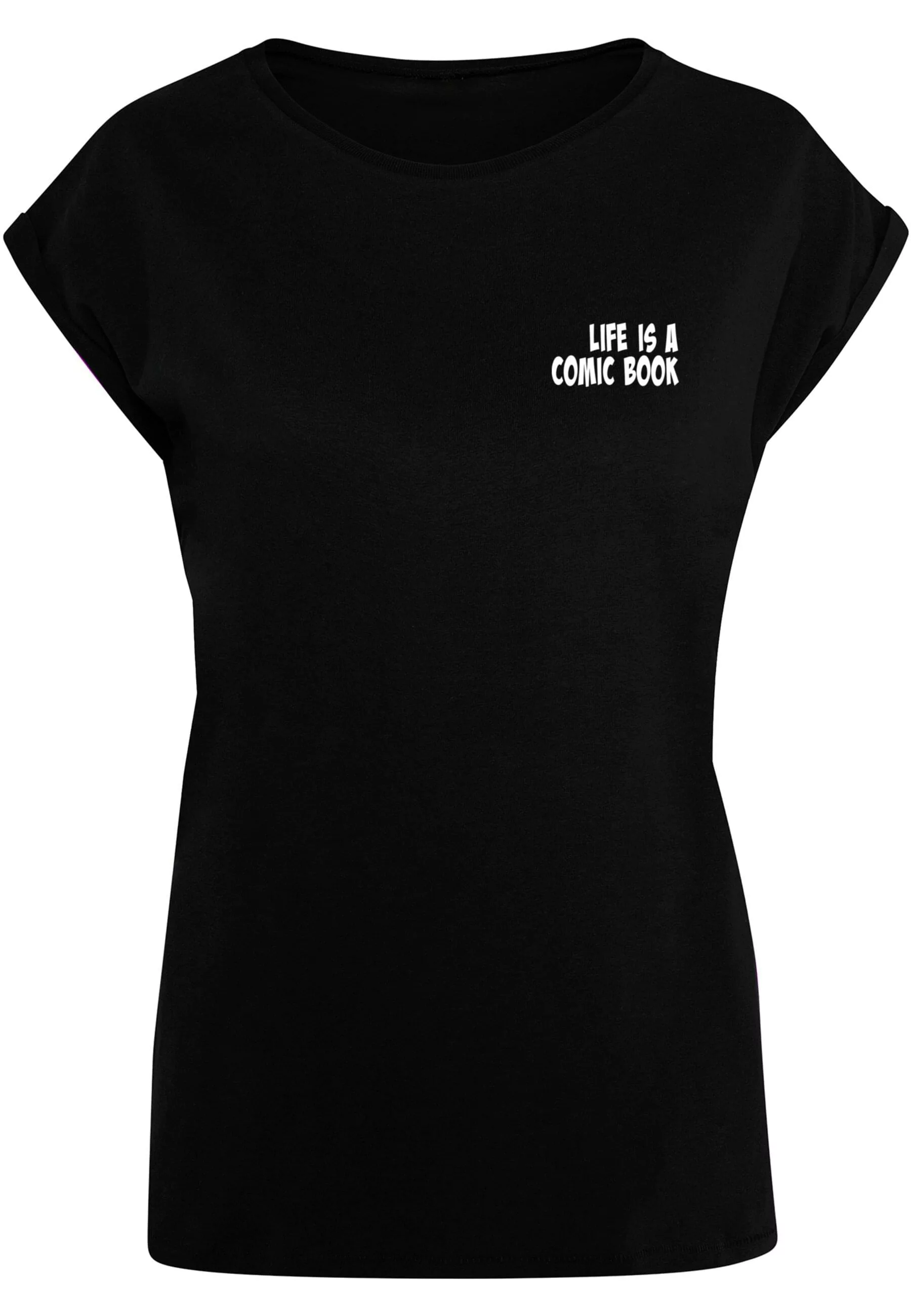 Merchcode T-Shirt "Merchcode Damen Ladies Book Comic Extended Shoulder Tee" günstig online kaufen