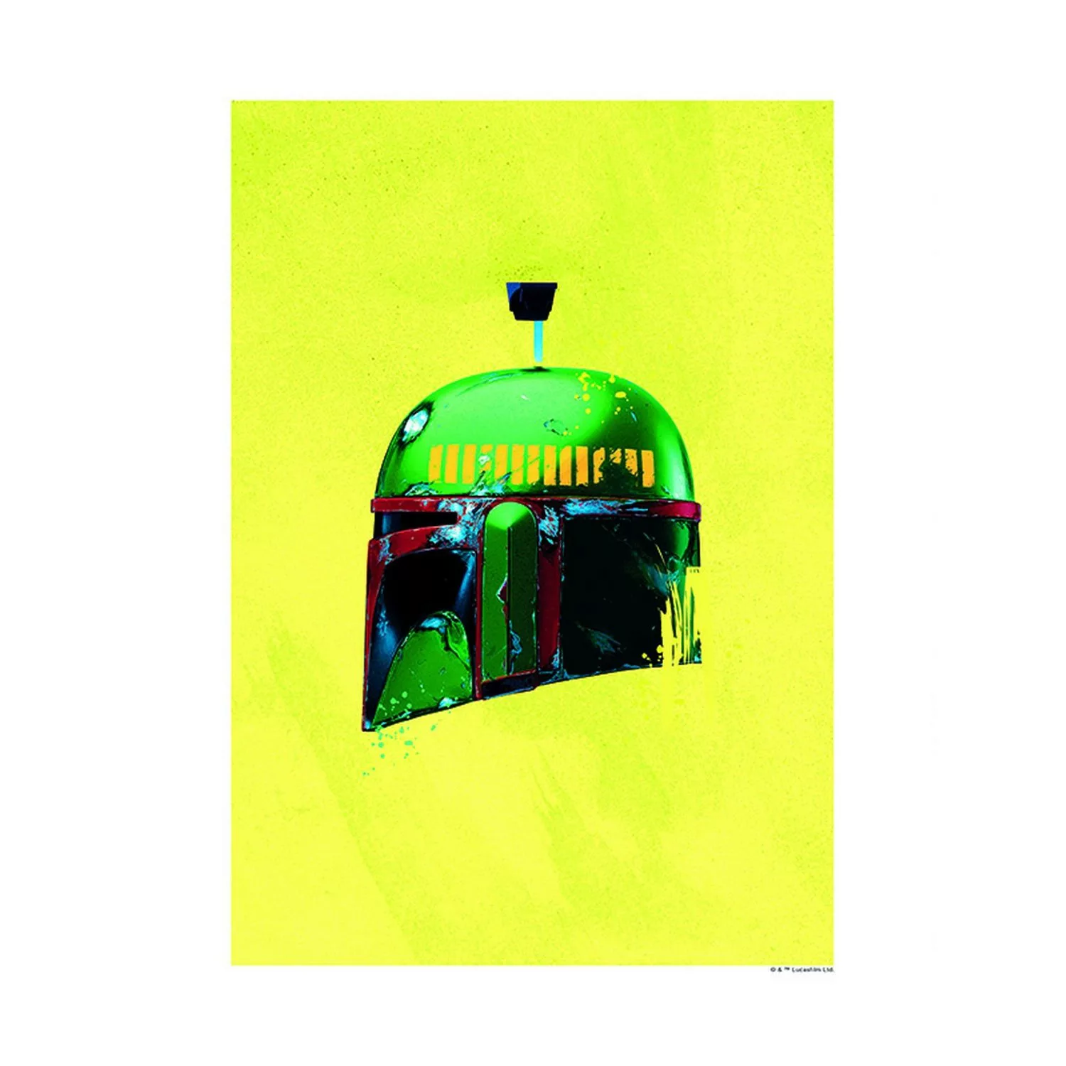 Disney Poster Star Wars Boba Fett Gelb und Grün 30 x 40 cm 611656 günstig online kaufen