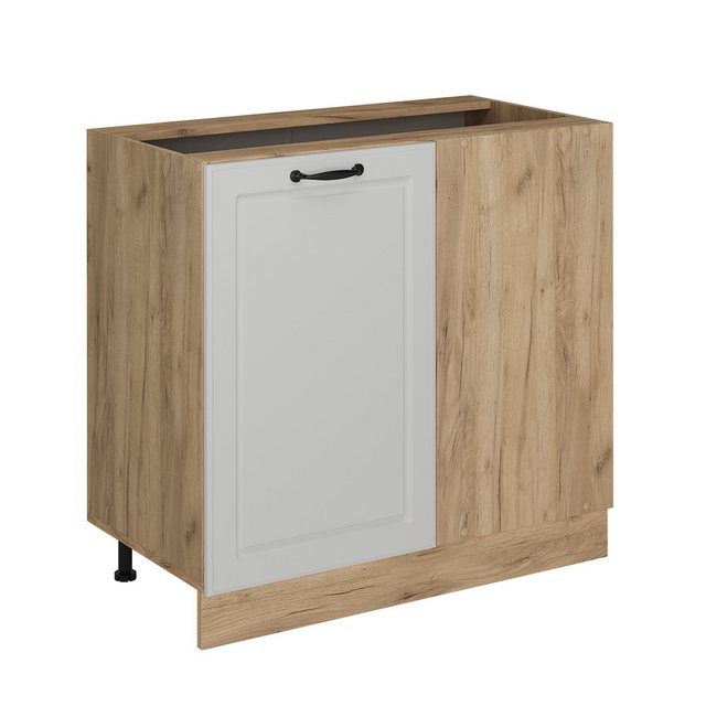 Vicco Eckunterschrank R-Line, Weiß Landhaus/Goldkraft Eiche, 86 cm ohne Arb günstig online kaufen