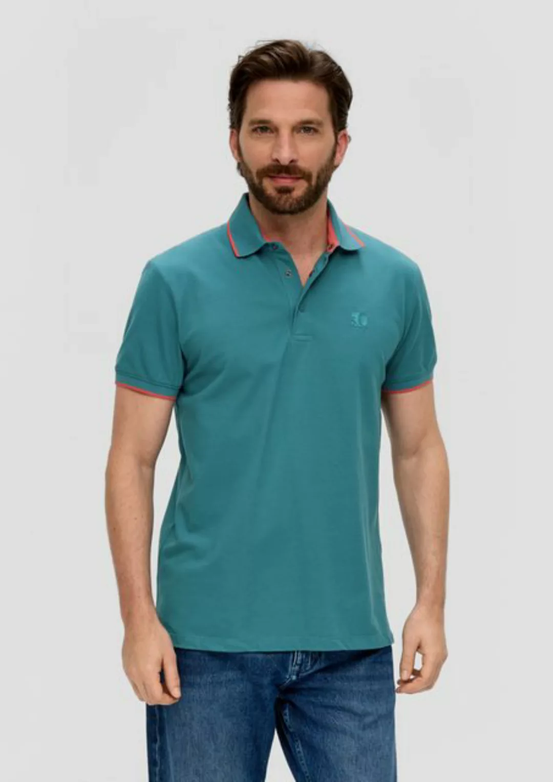 s.Oliver Kurzarmshirt Poloshirt mit Logo Logo günstig online kaufen
