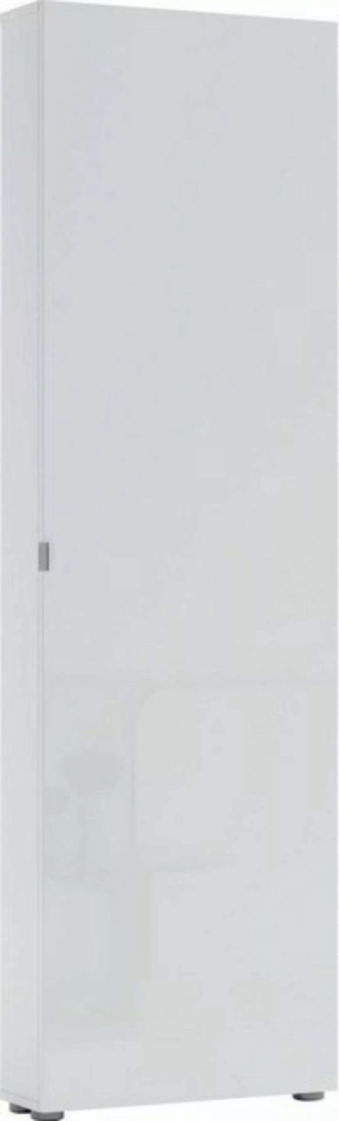 möbelando Schuhschrank SPAZIO (BxHxT: 60,2x200x18,6 cm) in weiß mit einer T günstig online kaufen