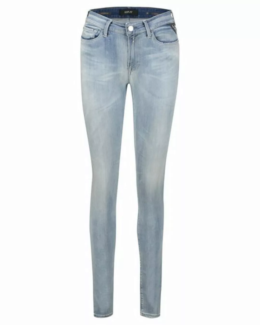Replay Damen Jeans Luzien - Skinny Fit - Hyperflex - Blau - Middle Blue günstig online kaufen