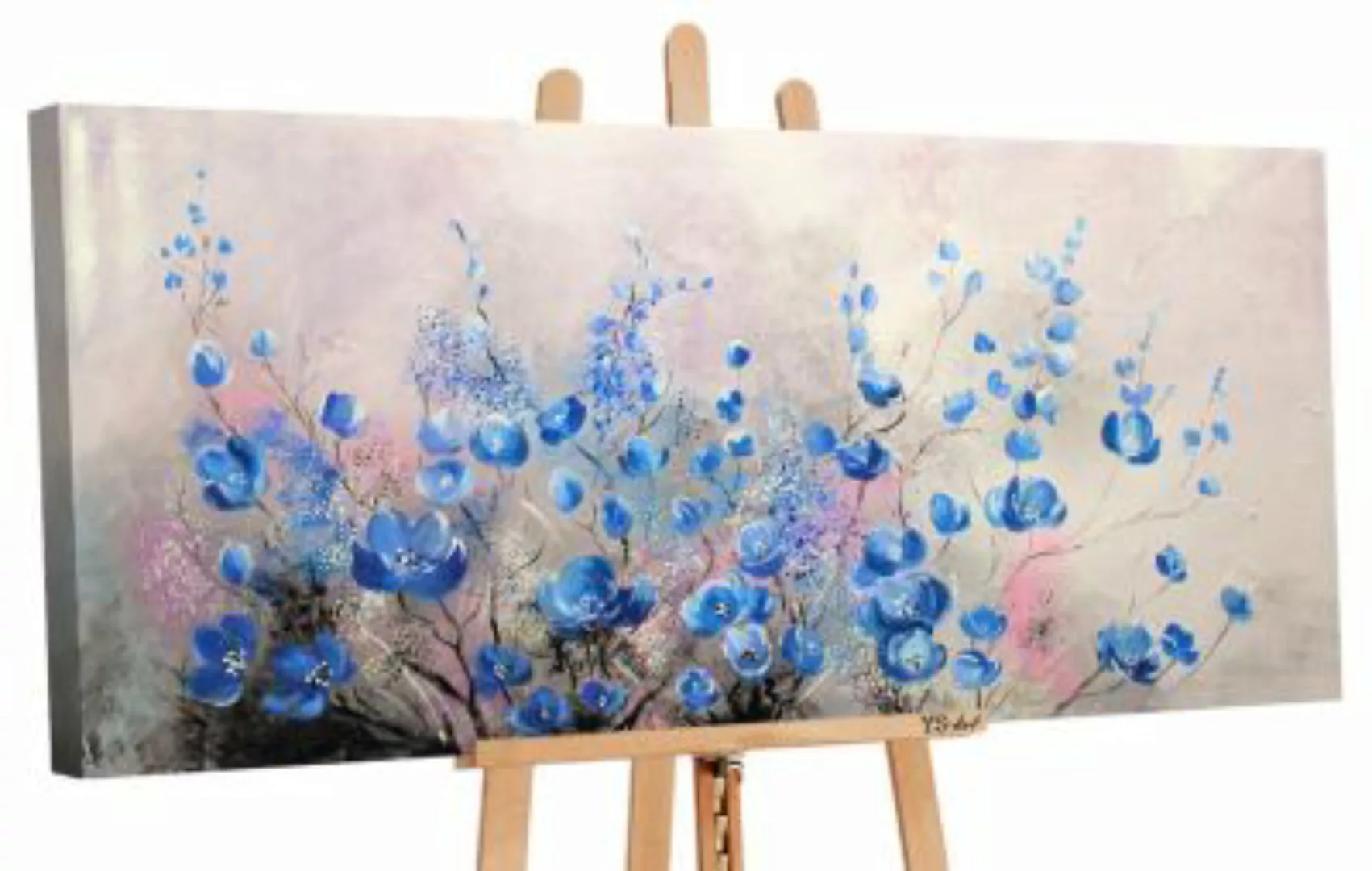 YS-Art™ "Gemälde Acryl ""Komplimente"" handgemalt auf Leinwand 115x50 cm" b günstig online kaufen
