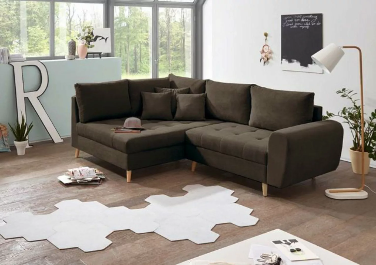 ED EXCITING DESIGN Ecksofa, Alice Ecksofa 249x175 cm Couch Eckcouch Sofa St günstig online kaufen