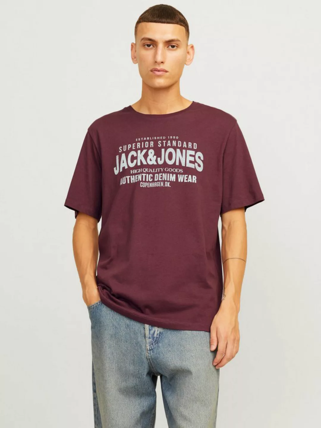 Jack & Jones T-Shirt JJJEANS TEE SS O-NECK LN günstig online kaufen