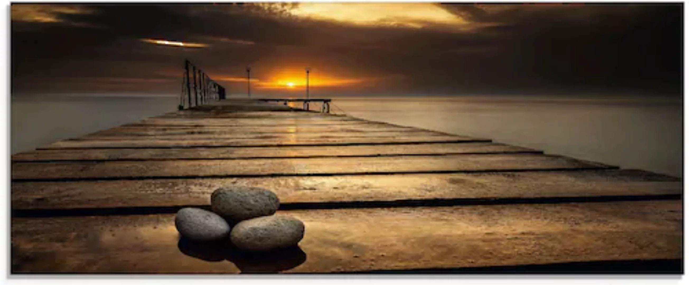 Artland Glasbild "Sonnenaufgang am Schwarzen Meer", Sonnenaufgang & -unterg günstig online kaufen