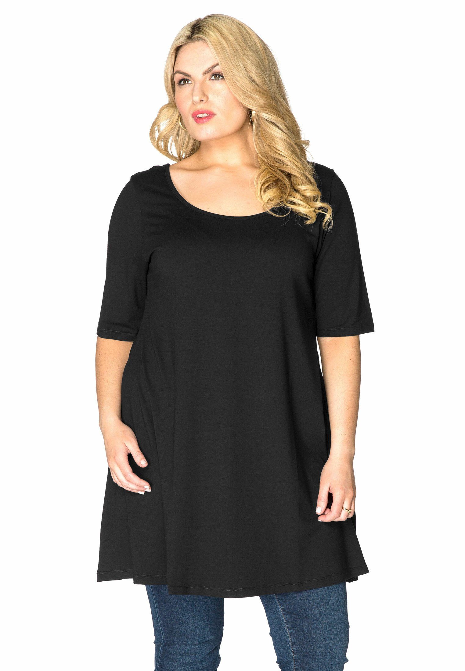 YOEK Langarmshirt Damen Tunika Große Größen günstig online kaufen