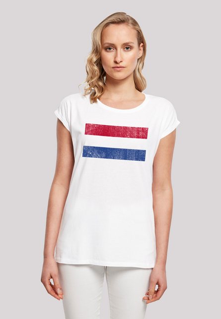 F4NT4STIC T-Shirt Netherlands NIederlande Holland Flagge distressed Print günstig online kaufen