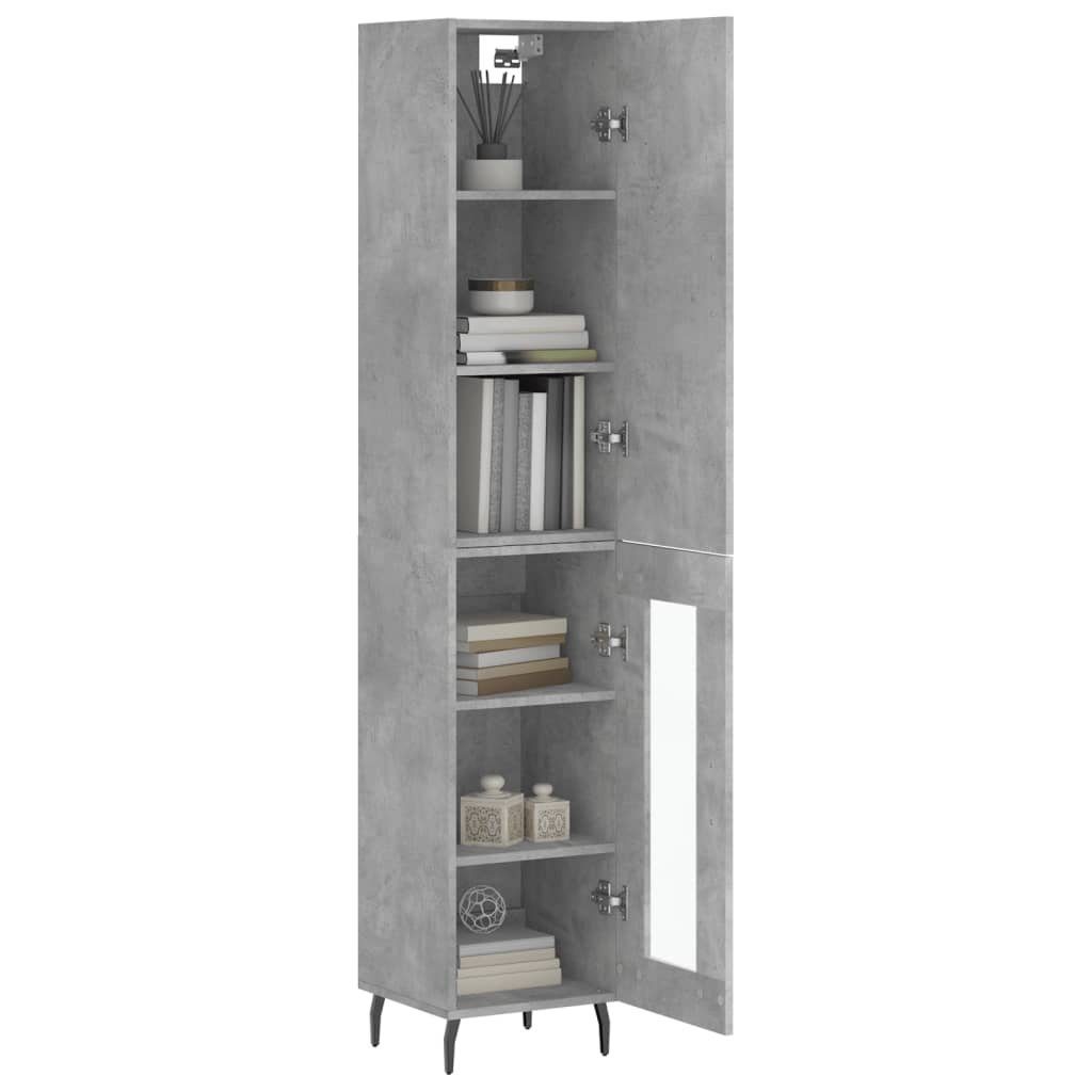 vidaXL Highboard Highboard Betongrau 34,5x34x180 cm günstig online kaufen