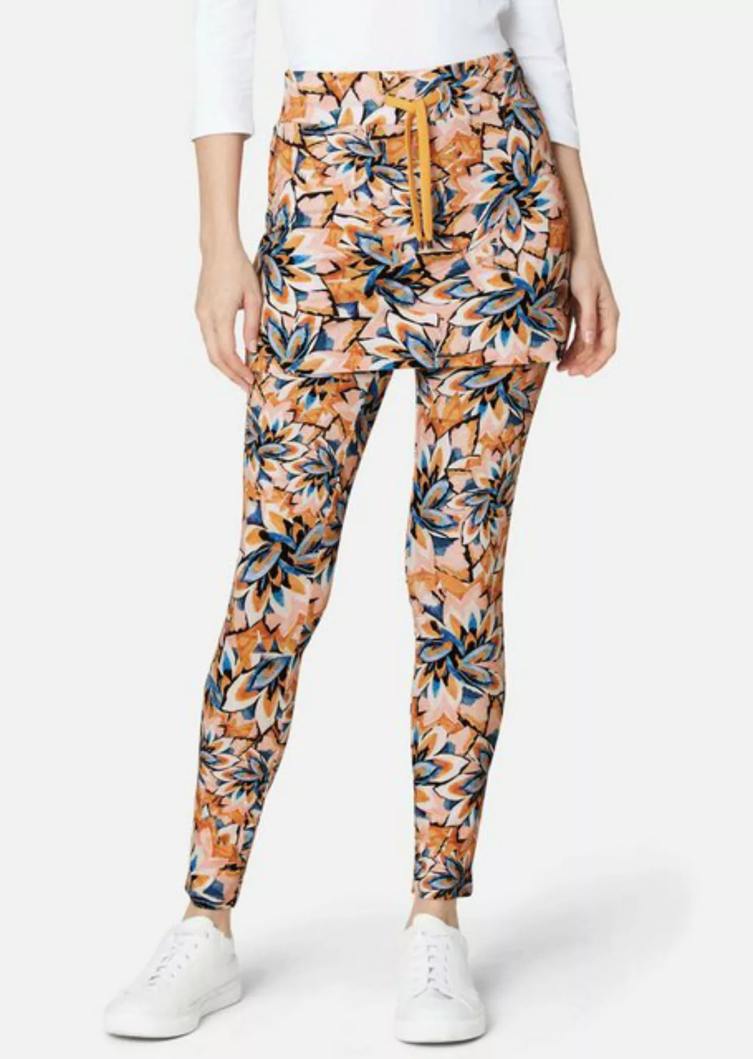 MADELEINE Stoffhose Yogahose mit Rock mit floralem Unikat-Print günstig online kaufen