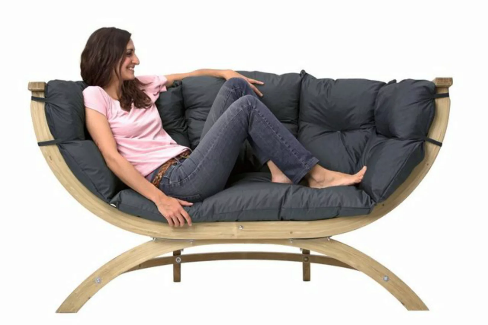 Amazonas Loungesofa AMAZONAS Loungesofa Siena Due Anthracite inkl. Sitzkiss günstig online kaufen