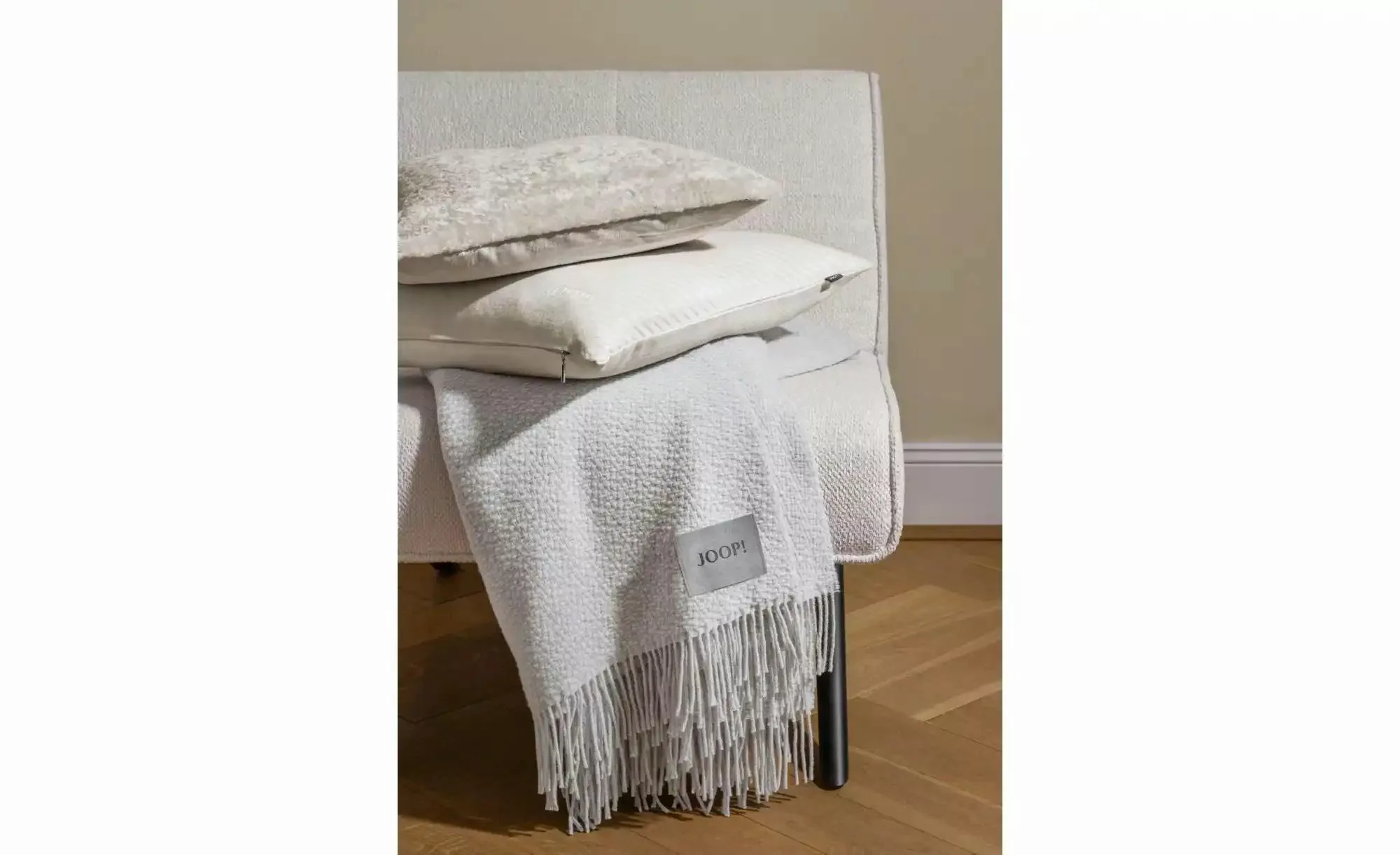 JOOP! Plaid Fine Woven   ¦ silber ¦ Wollmix ¦ Maße (cm): B: 130 H: 1 Dekoki günstig online kaufen