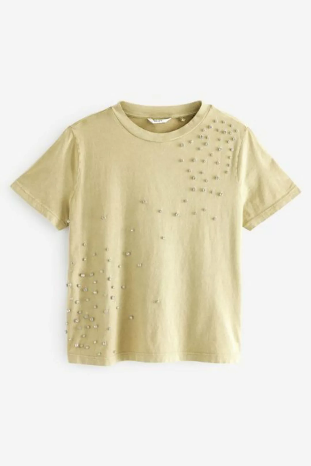Next T-Shirt Kurzärmliges, gewaschenes Hemd mit Verzierung (1-tlg) günstig online kaufen