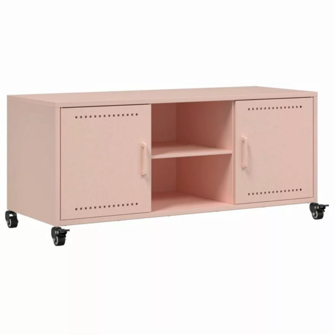 vidaXL Schrankmodule TV-Schrank Rosa 100,5x39x43,5 cm Kaltgewalzter Stahl günstig online kaufen