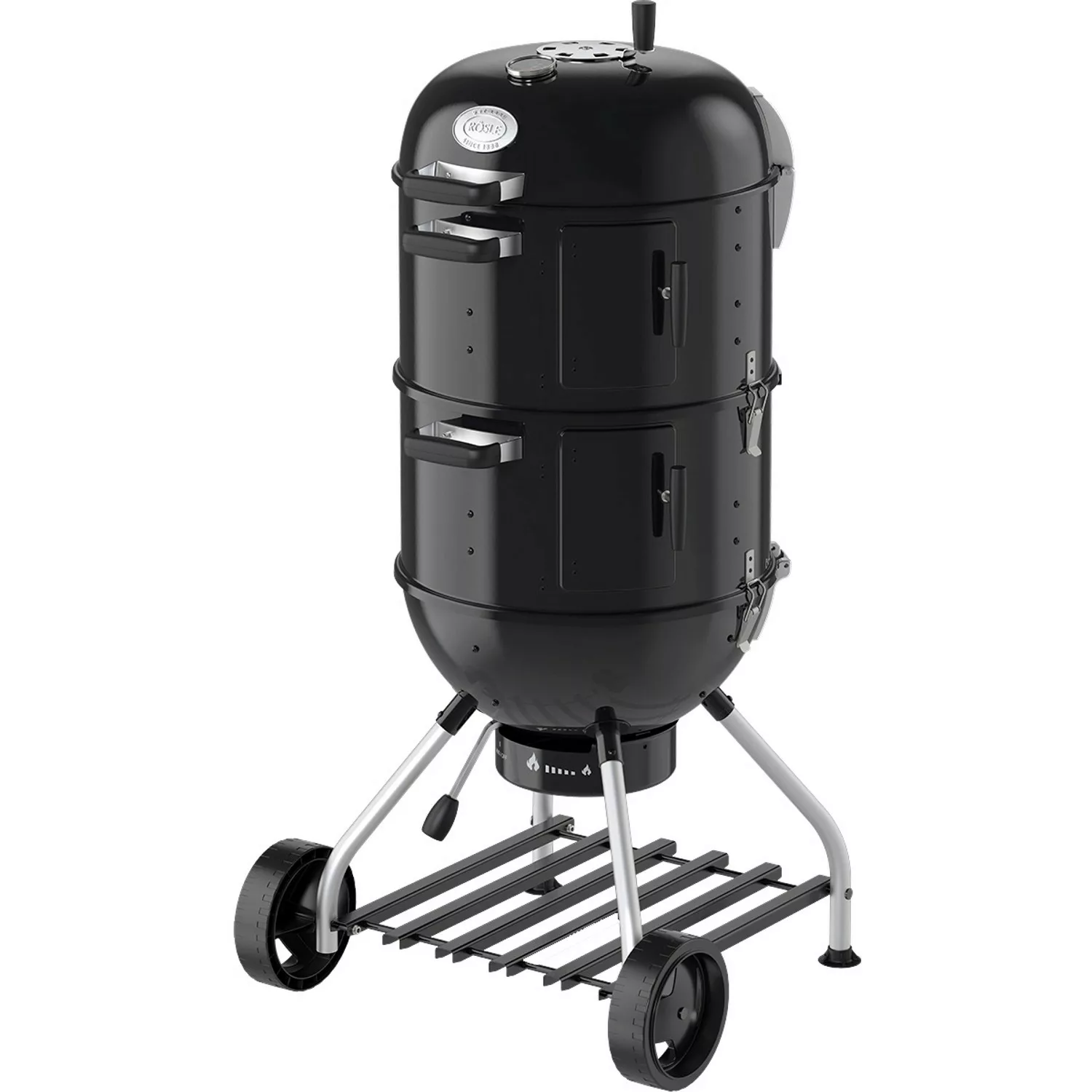 Rösle Holzkohlegrill Smoker No.1 F50-S Schwarz 2 x Ø 50 cm günstig online kaufen