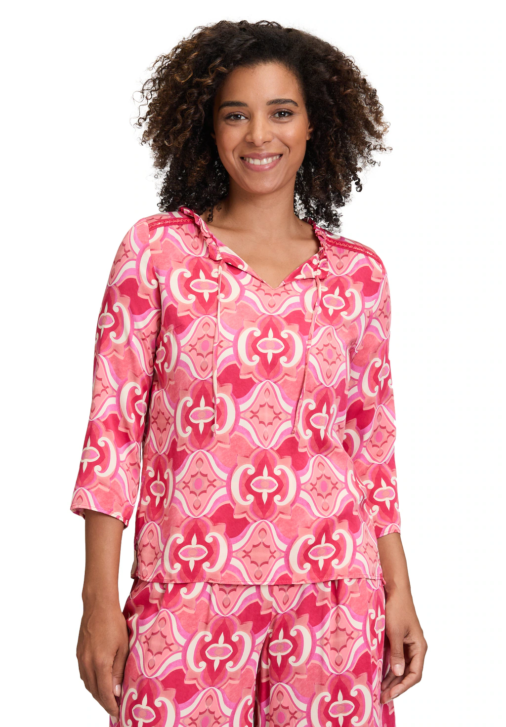 Cartoon Schlupfbluse "Cartoon Damen Casual-Bluse mit Rüschen" günstig online kaufen