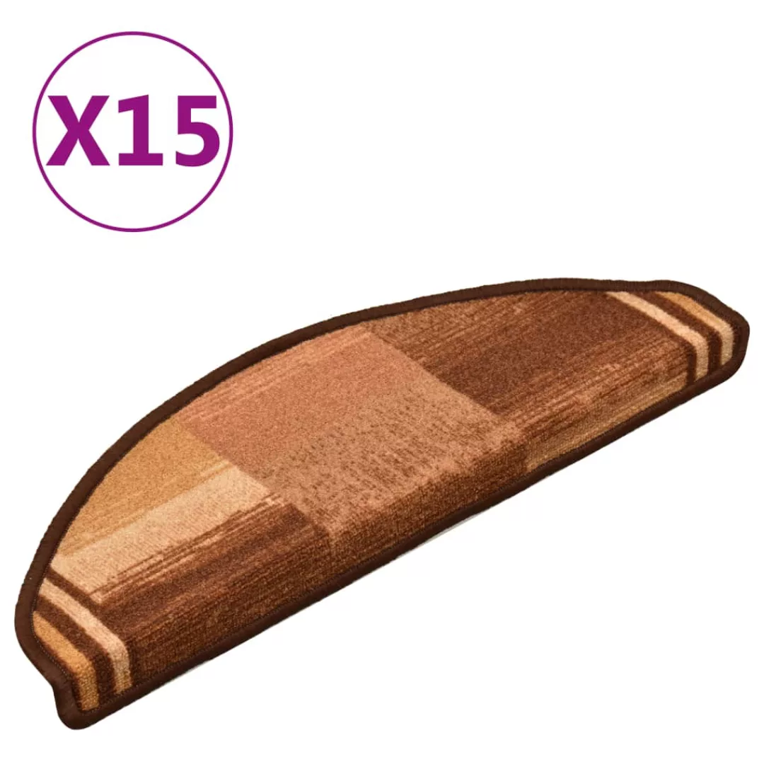Treppenmatten Selbstklebend 15 Stk. Braun 65x21x4 Cm günstig online kaufen