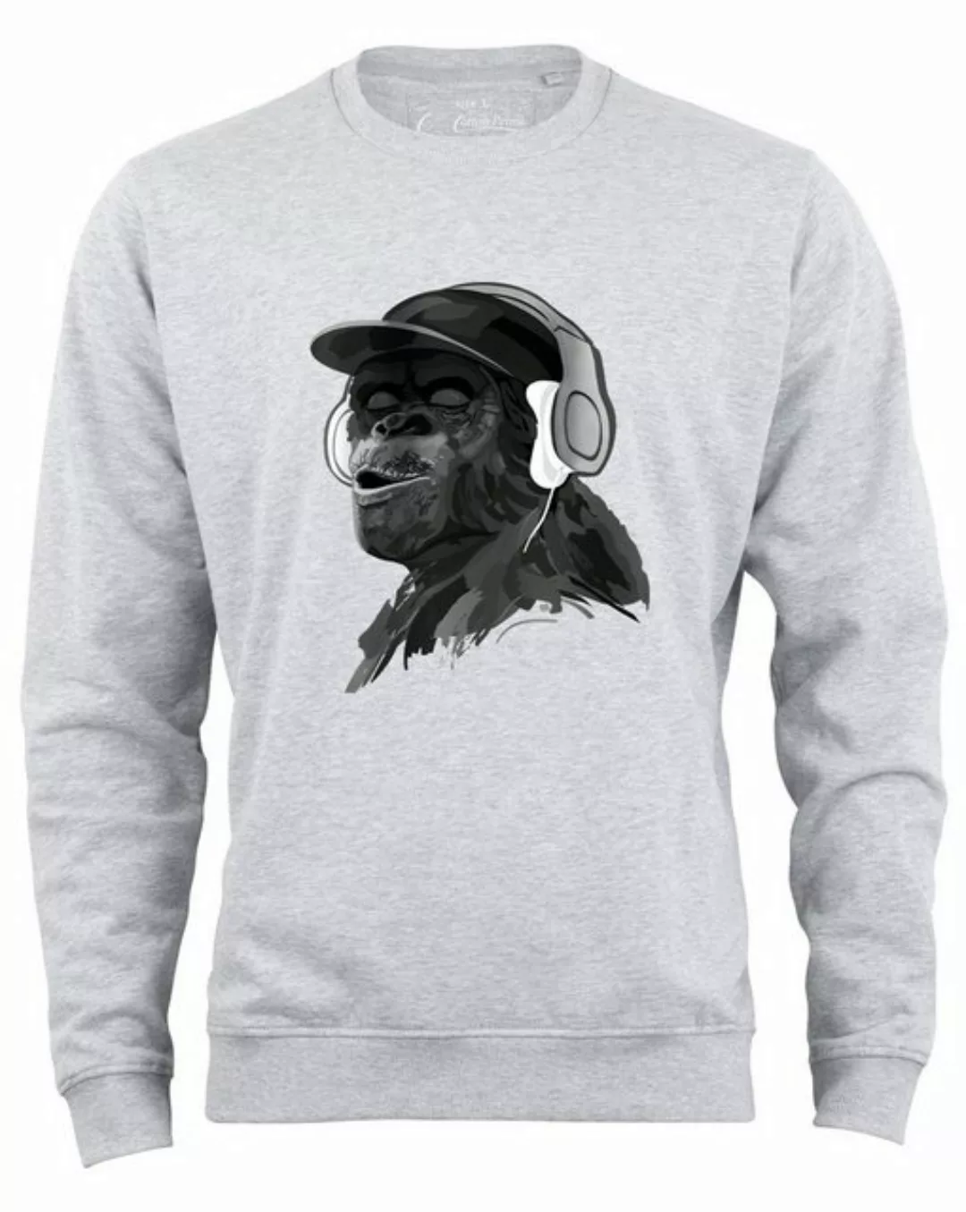 Cotton Prime® Sweatshirt Monkey mit DJ-Kopfhörer mit weichem Innenfleece günstig online kaufen