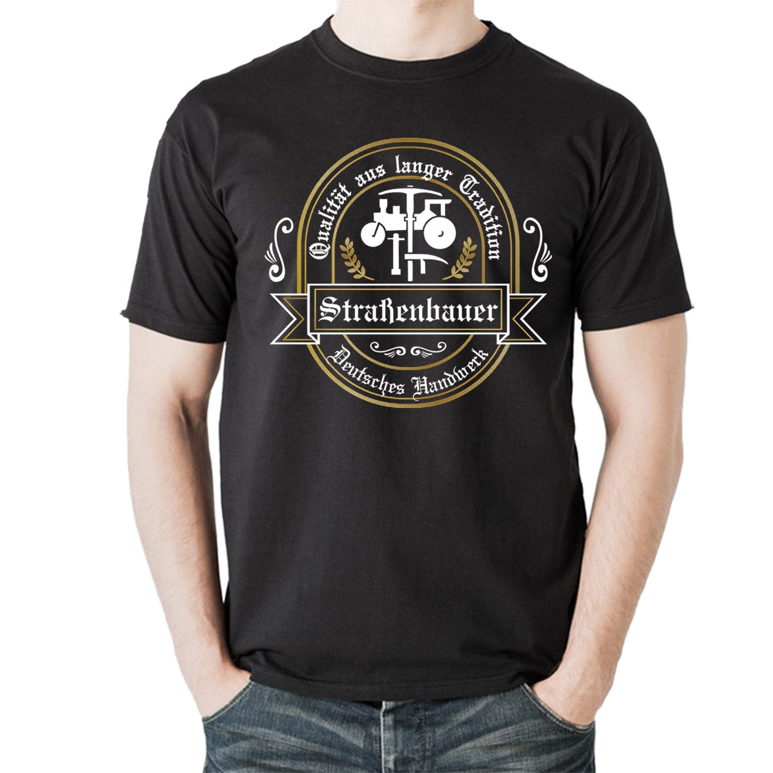 Lasernauten Print-Shirt T-Shirt Straßenbauer Qualität mit günstig online kaufen