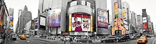 Papermoon Fototapete »New York Time Square Panorama«, matt günstig online kaufen