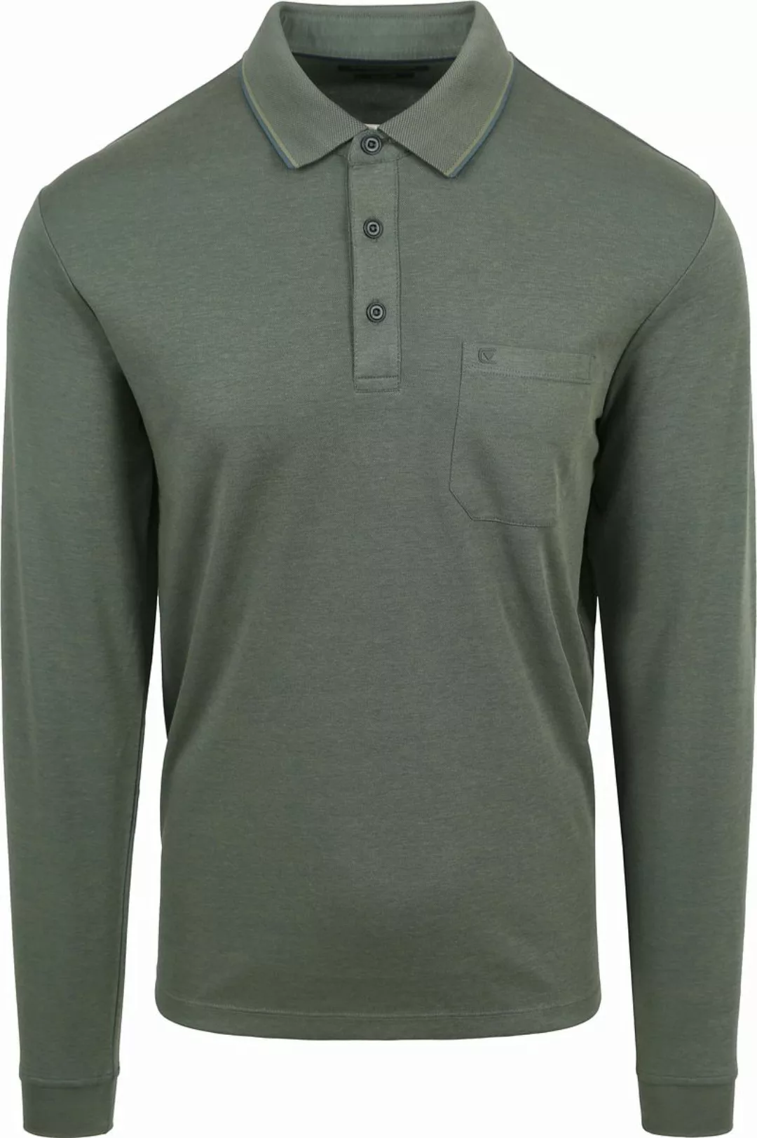 CASAMODA Langarmshirt Polo-Shirt unifarben Poloshirt günstig online kaufen