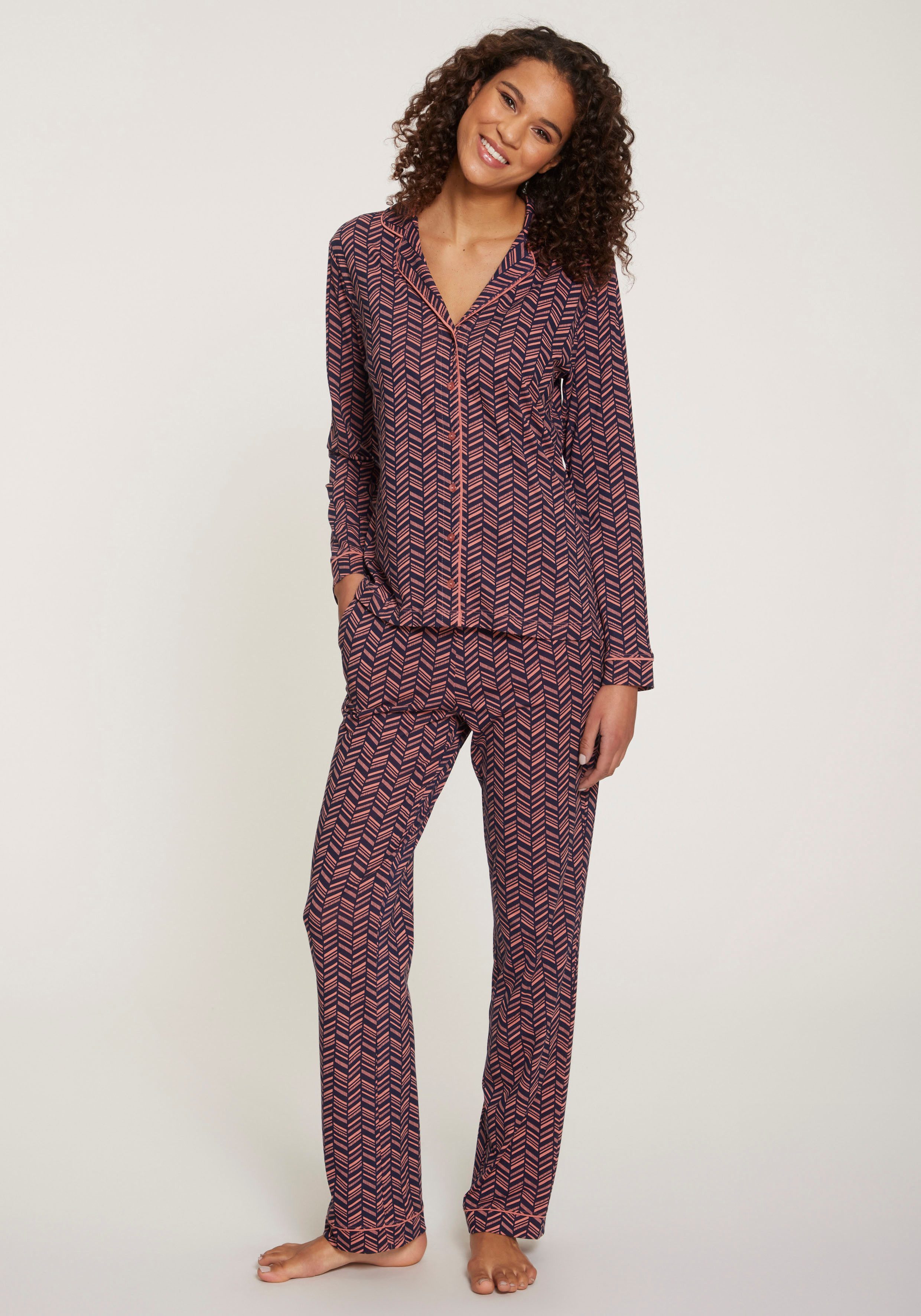 Vivance Dreams Pyjama, (2 tlg.), mit kreativen Mustern günstig online kaufen