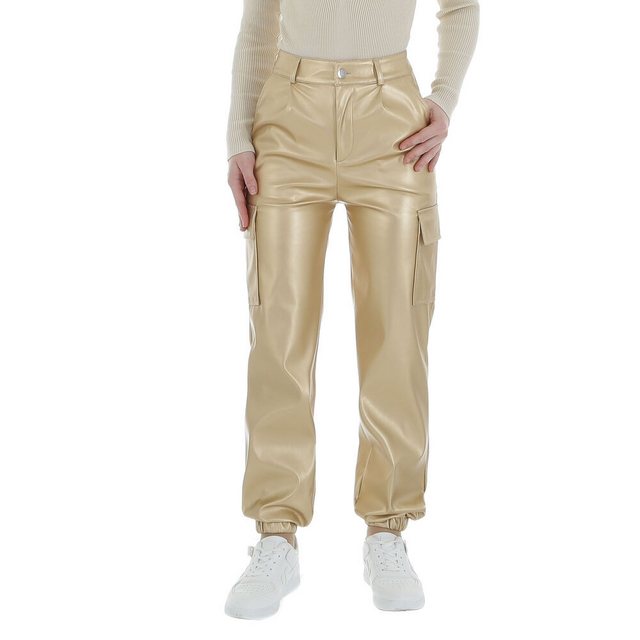 Ital-Design Lederimitathose Damen Freizeit (86365174) Stretch Jogginghose i günstig online kaufen