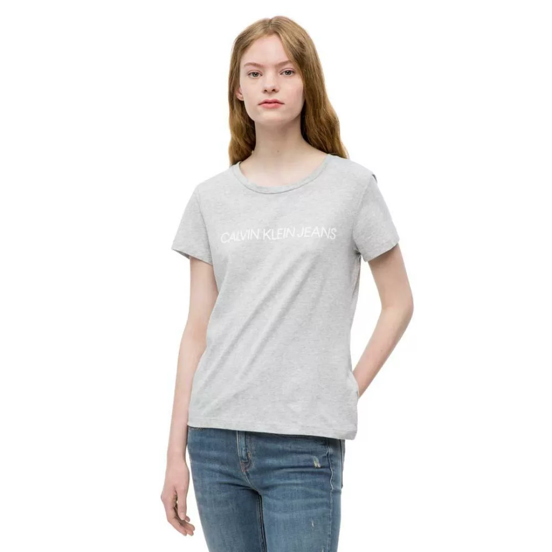 Calvin Klein Jeans Slim Kurzärmeliges T-shirt M Light Grey Heather günstig online kaufen