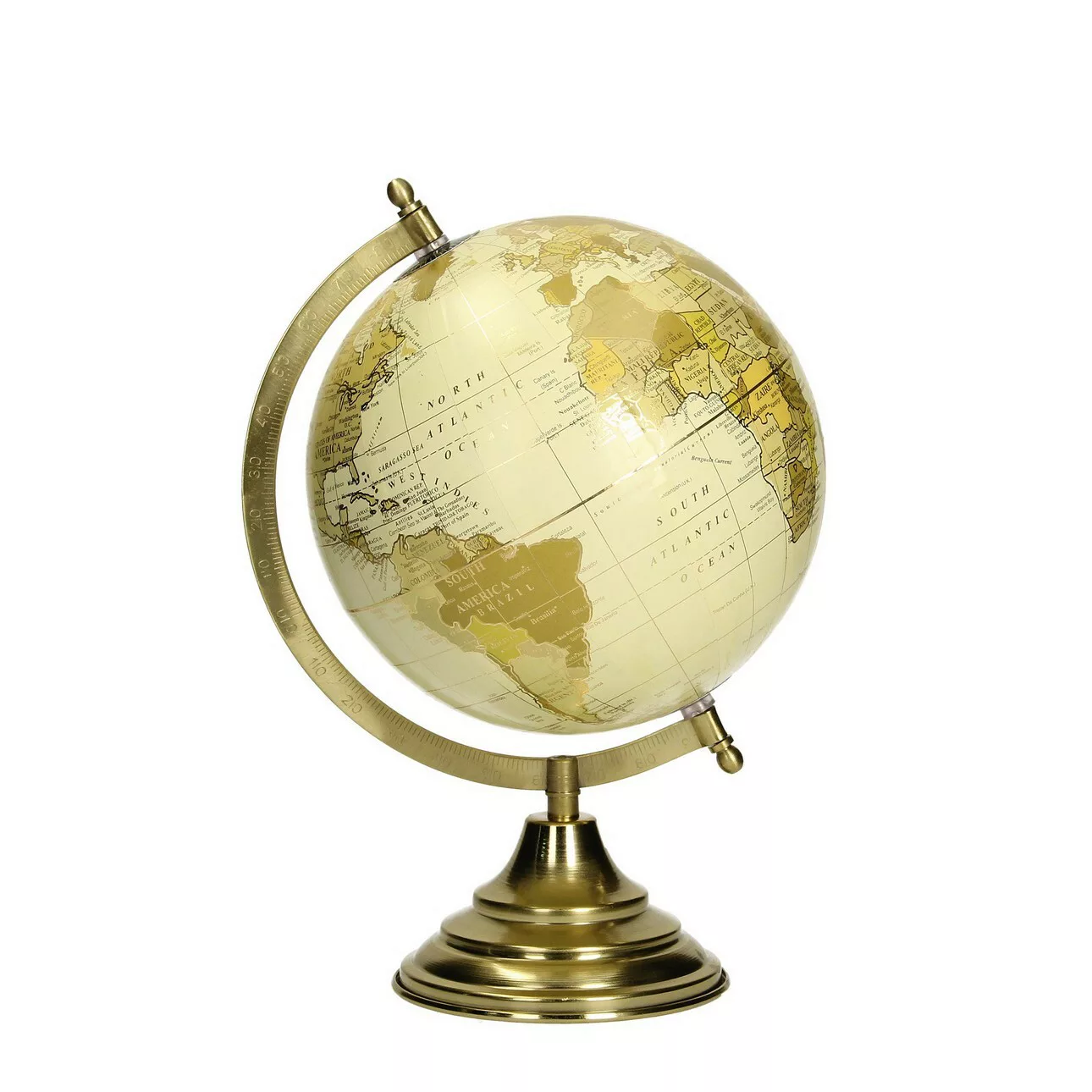 Dekoration Globe Gold 32cm, 20 x 20 x 32 cm günstig online kaufen