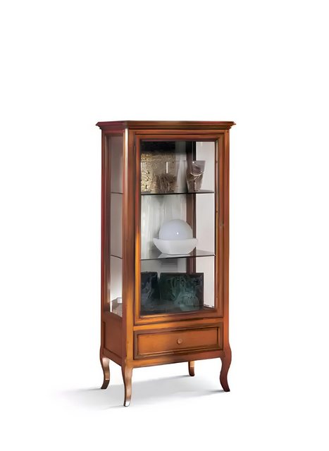 Xlmoebel Vitrine Holzvitrine Schrank Elegante Holzvitrine mit Design für da günstig online kaufen