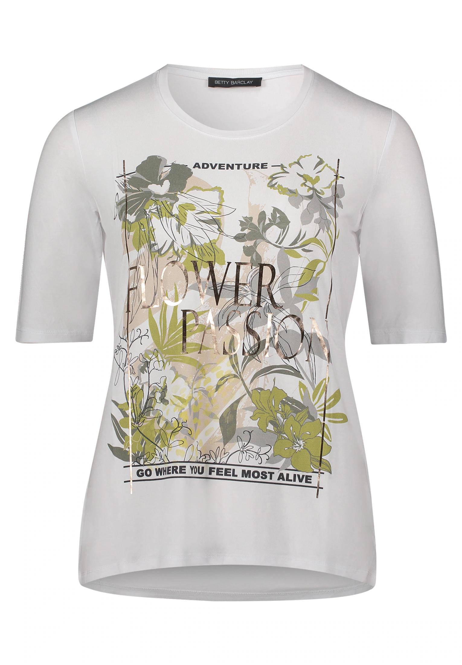 Betty Barclay Kurzarmshirt "Betty Barclay Damen Basic Shirt mit Rundhalsaus günstig online kaufen