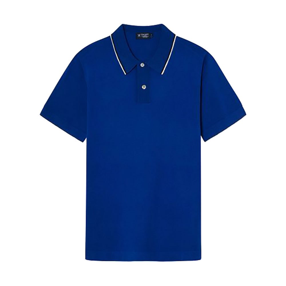 Hackett Knitted Lux Tennis Kurzarm-poloshirt S Ocean günstig online kaufen