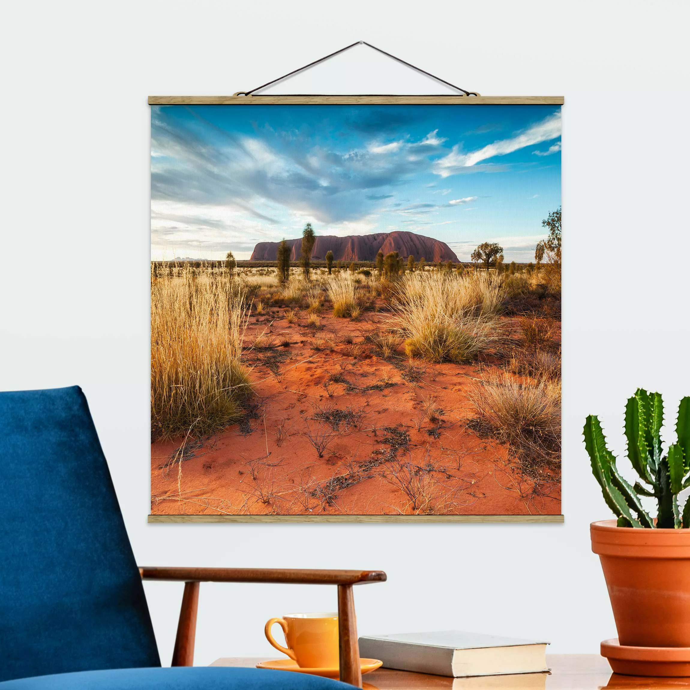 Stoffbild mit Posterleisten Steppe günstig online kaufen