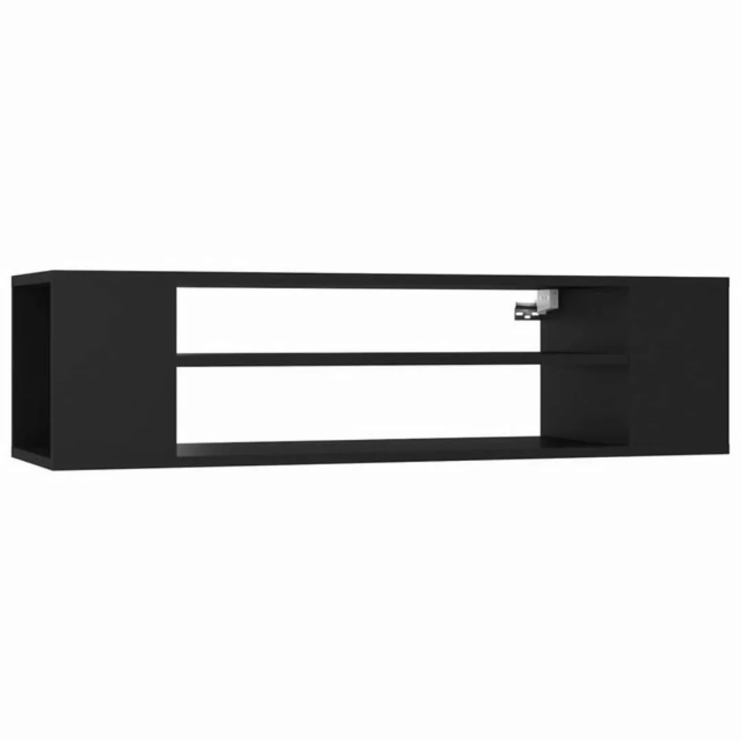 furnicato TV-Schrank TV-Hängeschrank Schwarz 100x30x26,5 cm Holzwerkstoff günstig online kaufen