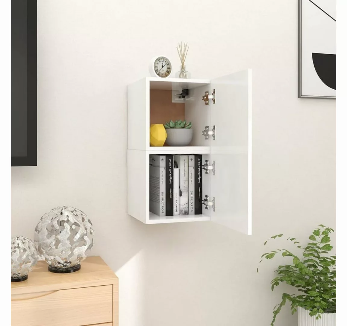 furnicato TV-Schrank TV-Wandschränke 2 Stk. Weiß 30,5x30x30 cm günstig online kaufen