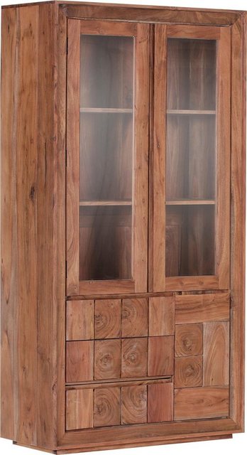 Gutmann Factory Vitrine "Timber", aus massivem Akazienholz mit vier Türen, günstig online kaufen