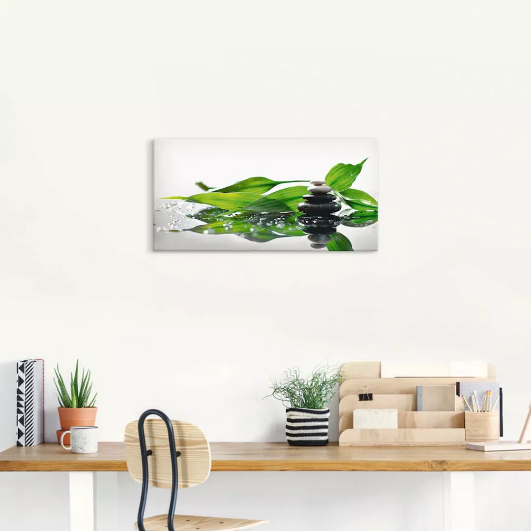 Artland Wandbild "Spa mit Steinen und Bambus", Zen, (1 St.), als Alubild, O günstig online kaufen