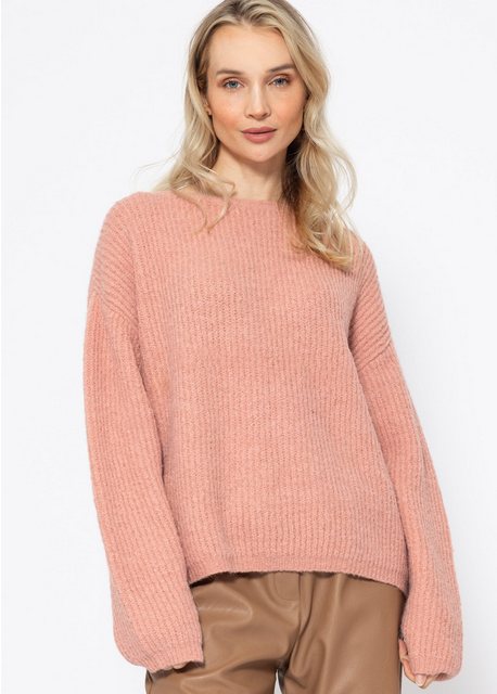 SASSYCLASSY Strickpullover Ripp Pullover Damen mit Rundhalsausschnitt Pullo günstig online kaufen