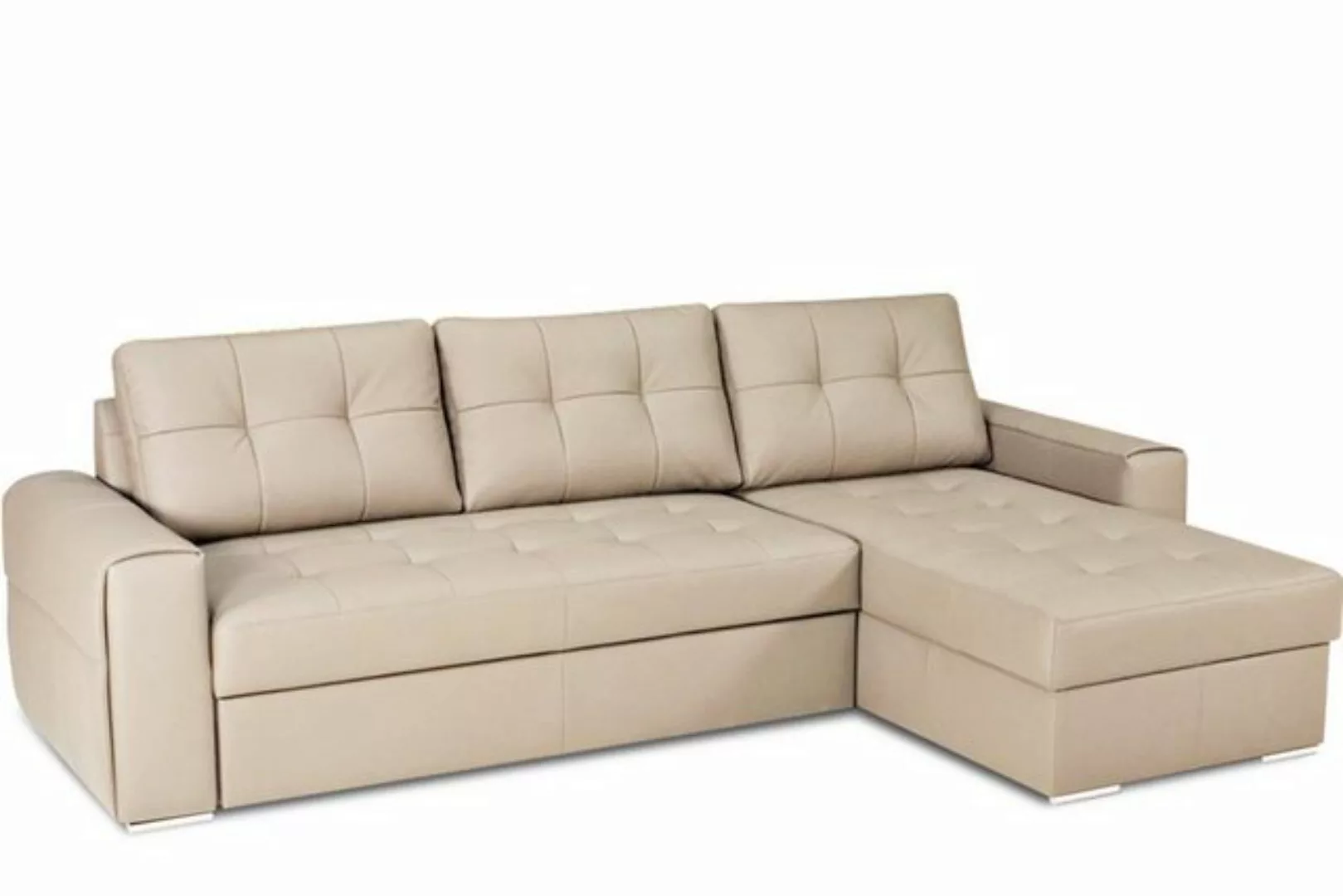 Konsimo Ecksofa NEVIS Ledersofa 4 Personen, Bett-Funktion, universal, geste günstig online kaufen