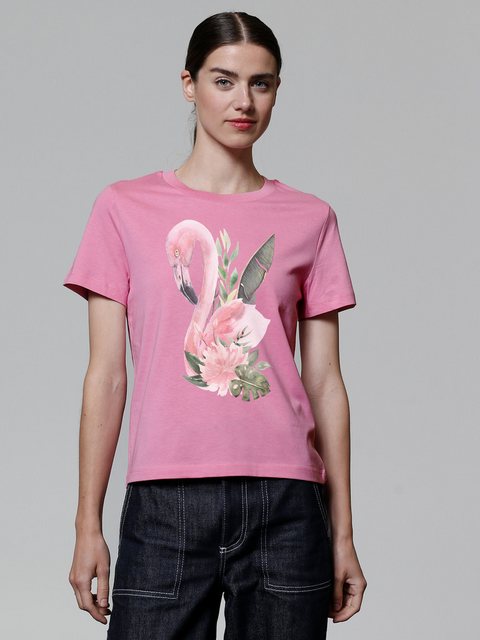 wat? Apparel T-Shirt Flamingo mit Blumen günstig online kaufen