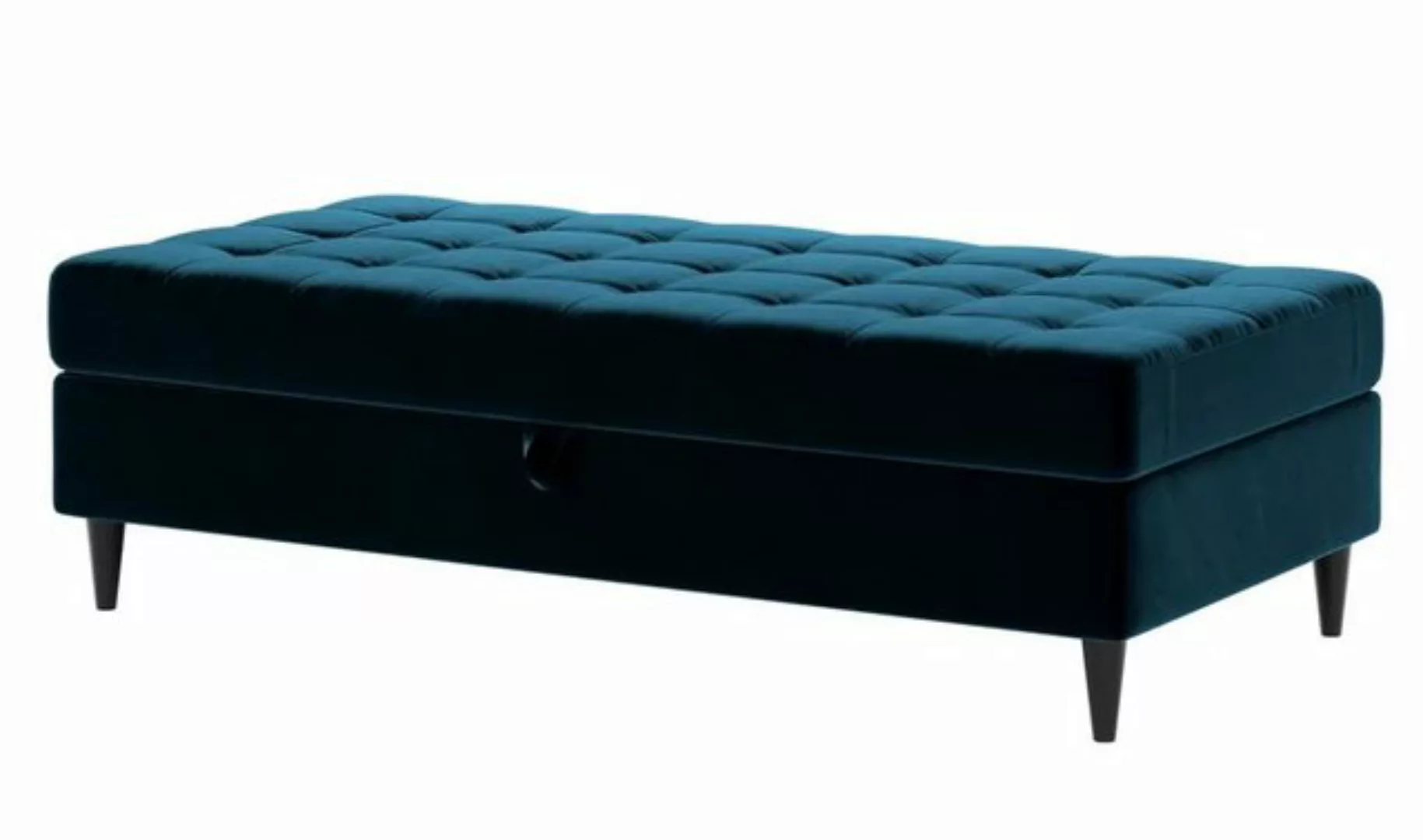 DB-Möbel Ecksofa "MALWA"Moderne Schlafcouch mit Hocker, Holzbeinen, 225cm b günstig online kaufen