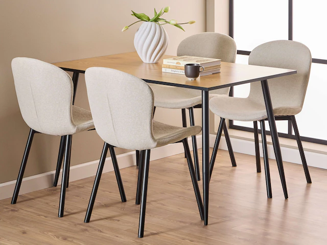 ACTONA GROUP Esszimmer-Set »Esspruppe, Speisetisch mit Wohnzimmerstühlen«, günstig online kaufen