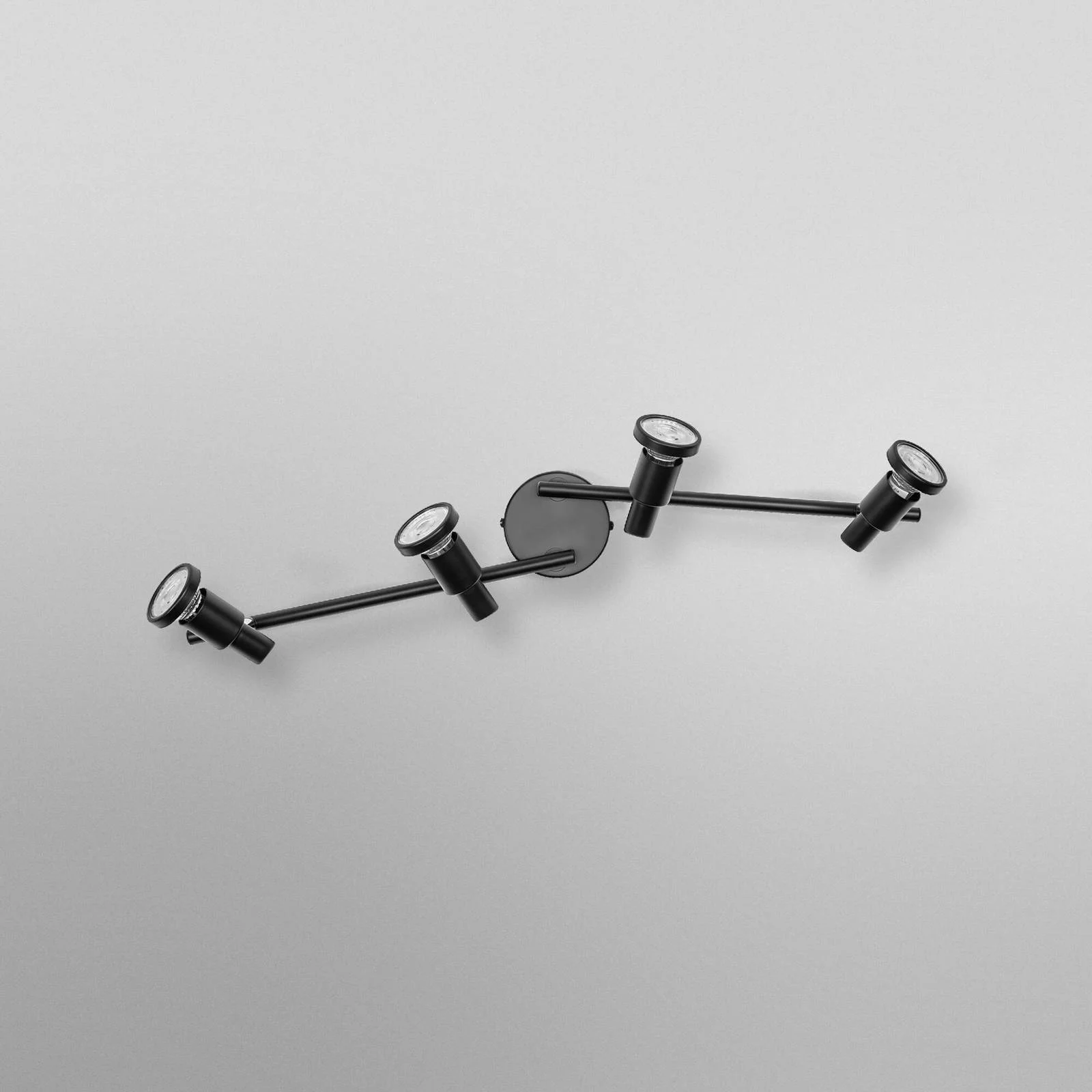 OSRAM Deckenstrahler, schwarz 4-flg. Metall GU10-LED 927 dim günstig online kaufen
